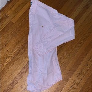 Men’s Custom Fit Small Pink Stripe Oxford